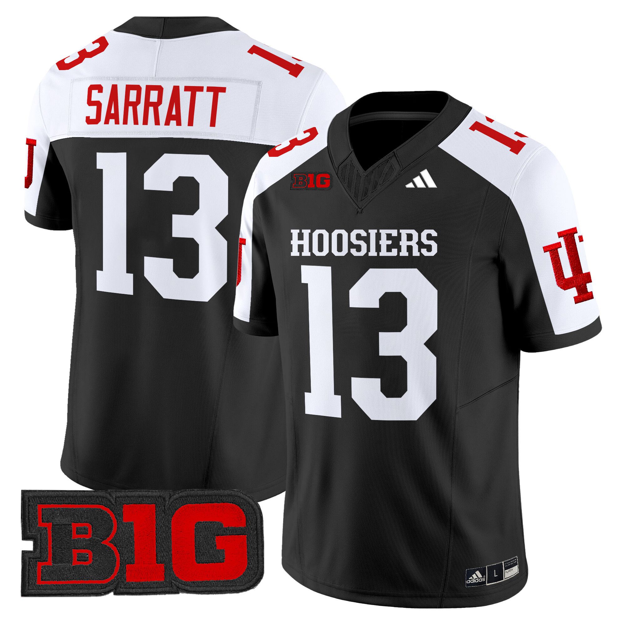Men Indiana Hoosiers 13 Sarratt Black 2024 Vapor Limited NCAA Jersey